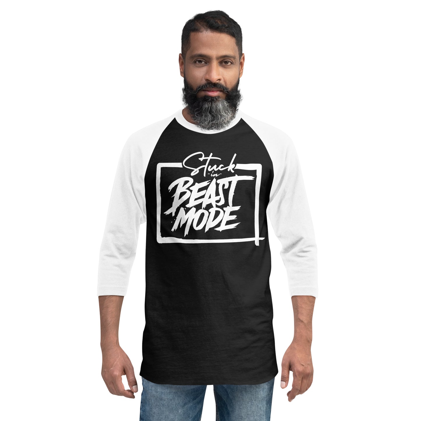 Stuck In Beast Mode - 3/4 sleeve raglan shirt