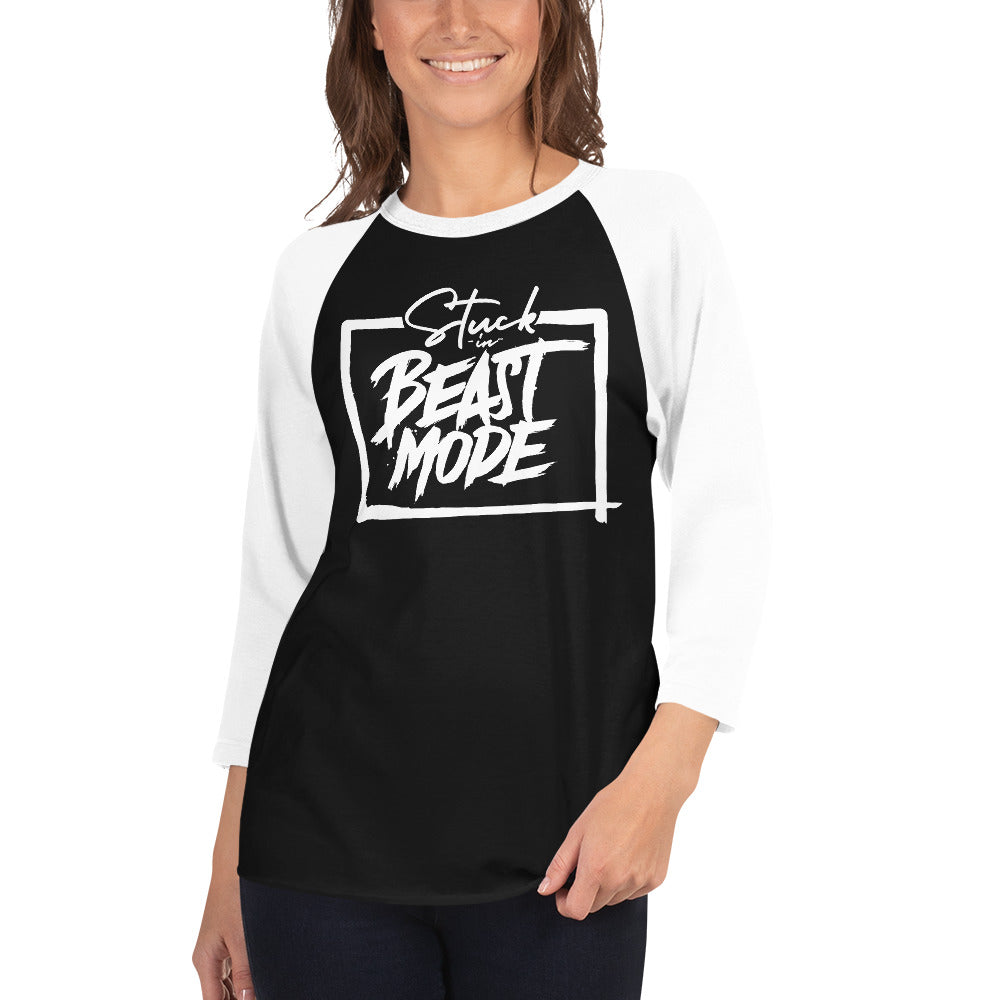 Stuck In Beast Mode - 3/4 sleeve raglan shirt