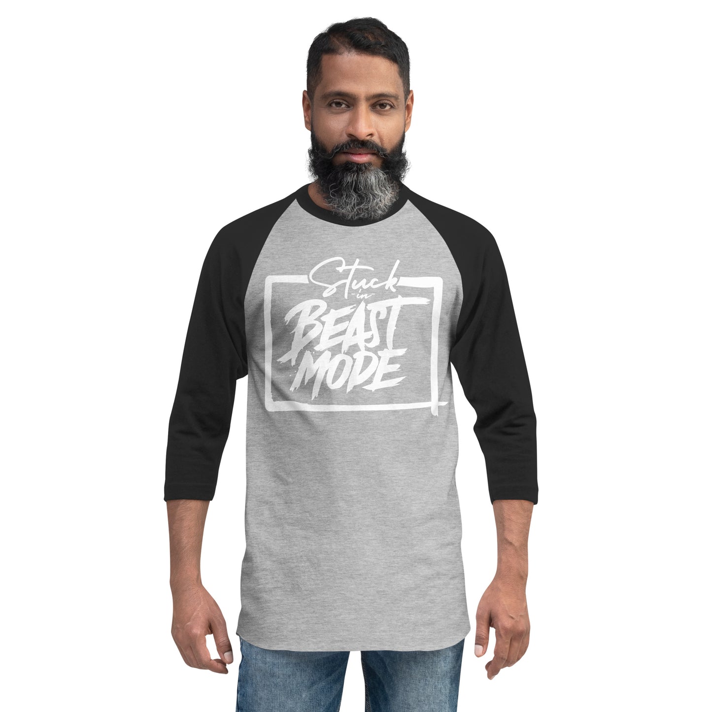 Stuck In Beast Mode - 3/4 sleeve raglan shirt