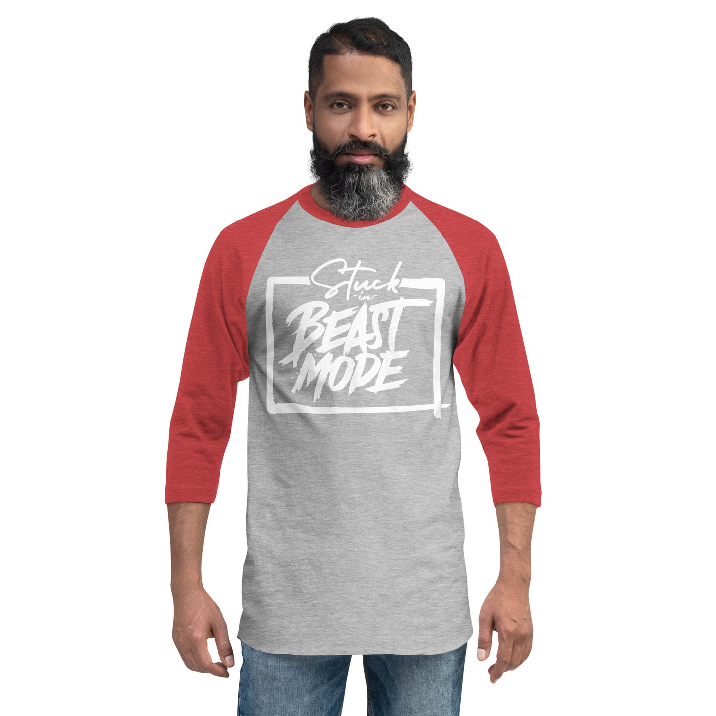 Stuck In Beast Mode - 3/4 sleeve raglan shirt