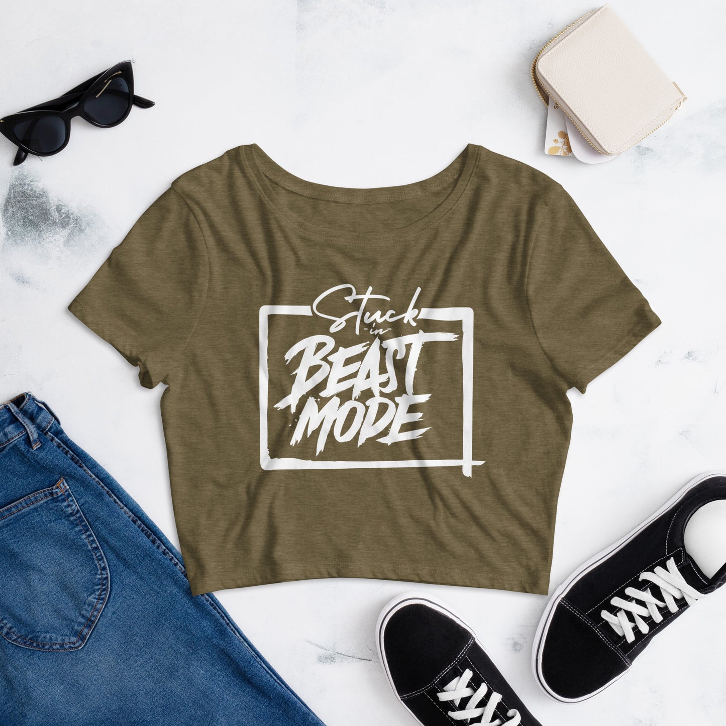 Stuck In Beast Mode Women’s Crop Tee